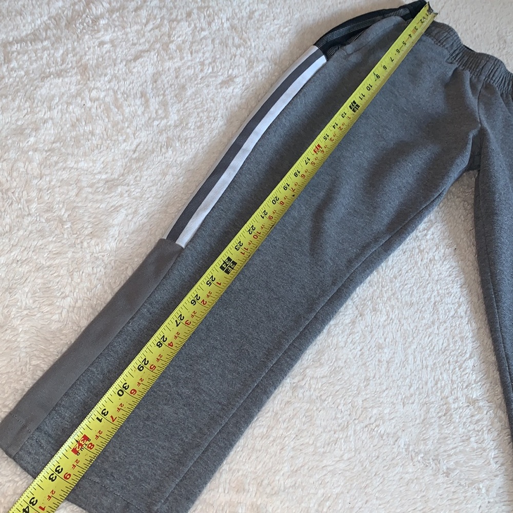 Adidas Gray Sweatpants w/Three-Stripe Design Medium 11/12 EUC - Picture 11 of 11